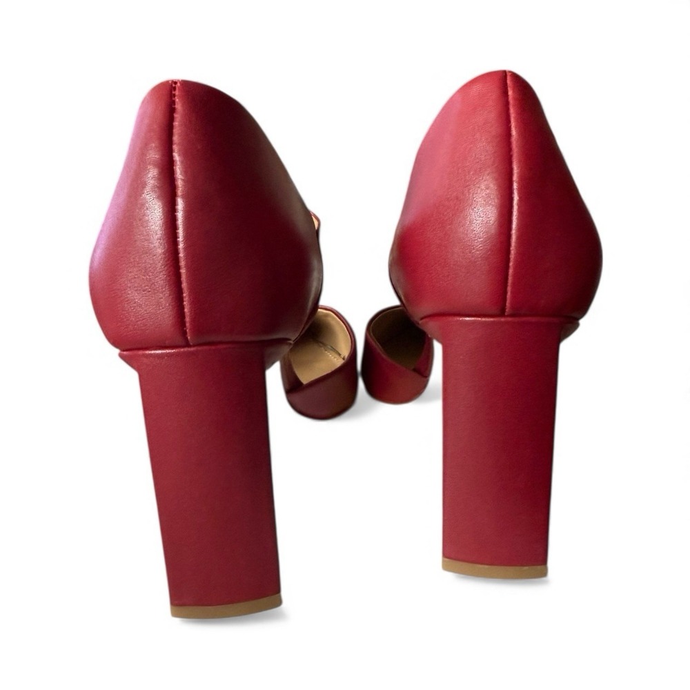 NEW Nic+Zoe "Vee" Red D'Orsay Heels US SZ 8 Leather Cherry Red Mary Jane - Picture 4 of 7